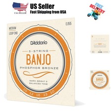 Tenor Banjo Strings, Phosphor Bronze, , Medium Gauge 9-30, 5 String Set, Pack...