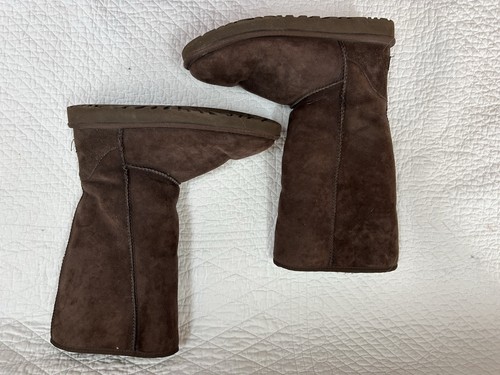 UGG Classic Tall dunkelbraune Wildleder Lammfell gefütterte Stiefel S/N5815 Damengröße 10 - Bild 5 von 5