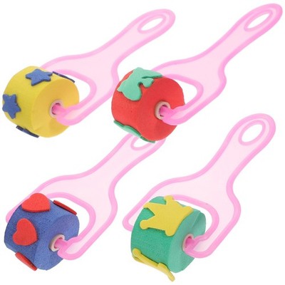 4 Pcs Schwämme Malen Malschwämmchen Malzubehör Für Kinder Malschwämme