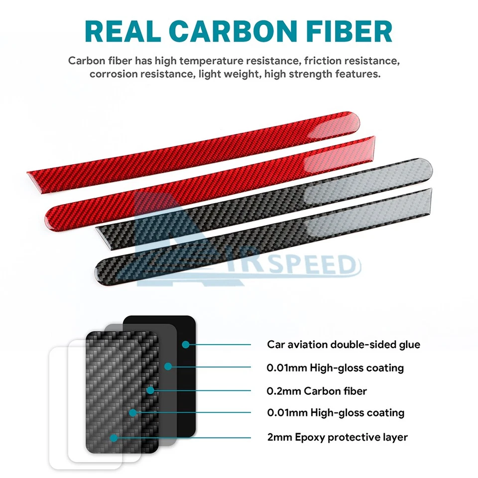 Para MINI F65 2024-2025 apoio de braço decorativo de porta de fibra de carbono macio real tira - Imagem 3 de 4