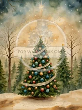 Enchanted Evergreen | A4 Rice Paper | Paper for Decoupage | Decoupage Central