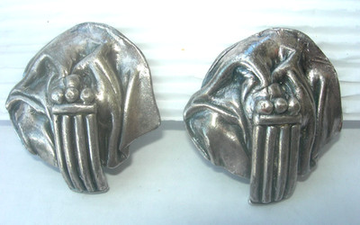 Vintage Original Ohrringe Clips Brutalist ''SCHULE'' SCHMUCKDESIGNER