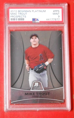 2010 Bowman Platinum Mike Trout RC (#PP5) - PSA MINT 9