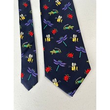 Alynn Neckwear Mens Silk Nature Colorful Insects Bug Tie Made in USA Entomology