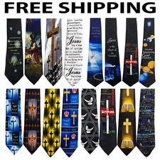Steven Harris Pack Of 4 Christian Neckties Jesus Religious Neck Ties 