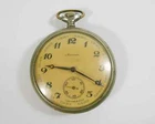VINTAGE SOVIET RUSSIAN "MOLNIJA" POCKET WATCH Open Face Train USSR 1970's (t24)