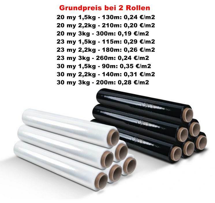 Kunststofffolie Transparent Folie Für Möbel Stretchfolie Wickelfolie Palettenfolie Verpackungsfolie 23 My 1 Rolle Umzugsfolie 23 Mikron Folie Plastik