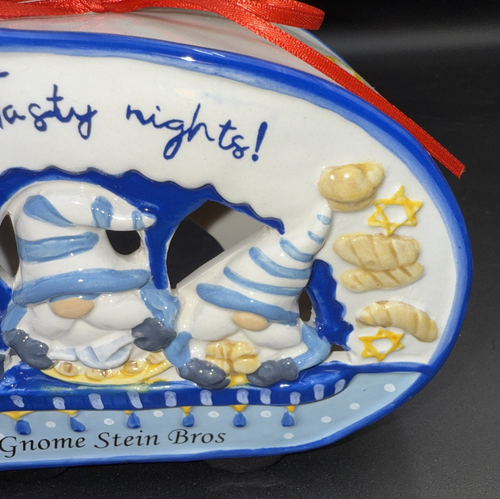 Blue Sky Clayworks Hanukkah Delights Gnome Food Truck Tealight House - Very Rare - Picture 4 of 18