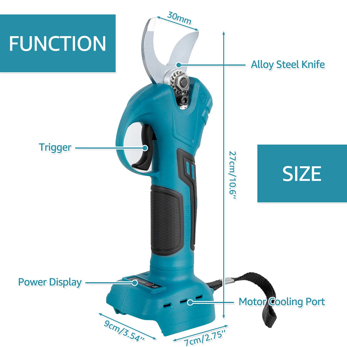 Electric Cordless Pruning Shears Secateur Branch Cutter For Makita