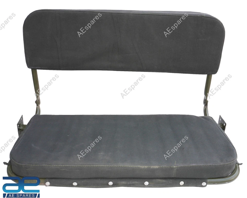 Flat Fender Back Seat Replacement seat Cover + Foam For 1941-45 Jeeps MB GPW @Vi - Image 4 of 4