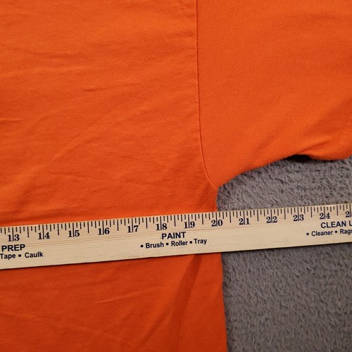 Vintage Reno Nevada Shirt Adult Large Orange Embroidered Text Solid Casual Tee - Picture 8 of 10