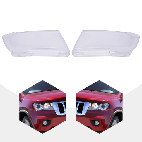 Headlight Lens Covers Assembly for Jeep Grand Cherokee 2011 2012 2013 Left+Right - Picture 13 of 13