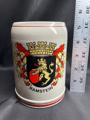 Vintage Ramstein Beer Stein Tankard Salt Glaze .5L West Germany Werner Corzelius