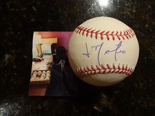 JORGE  MATEO  NEW YORK YANKEES/TAMPA  SIGNED  AUTOGRAPHED BASEBALL W/ PROOF  COA
