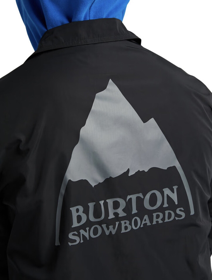 BURTON Coaches Jacket True Black Light Snowboarding Jacket Mens