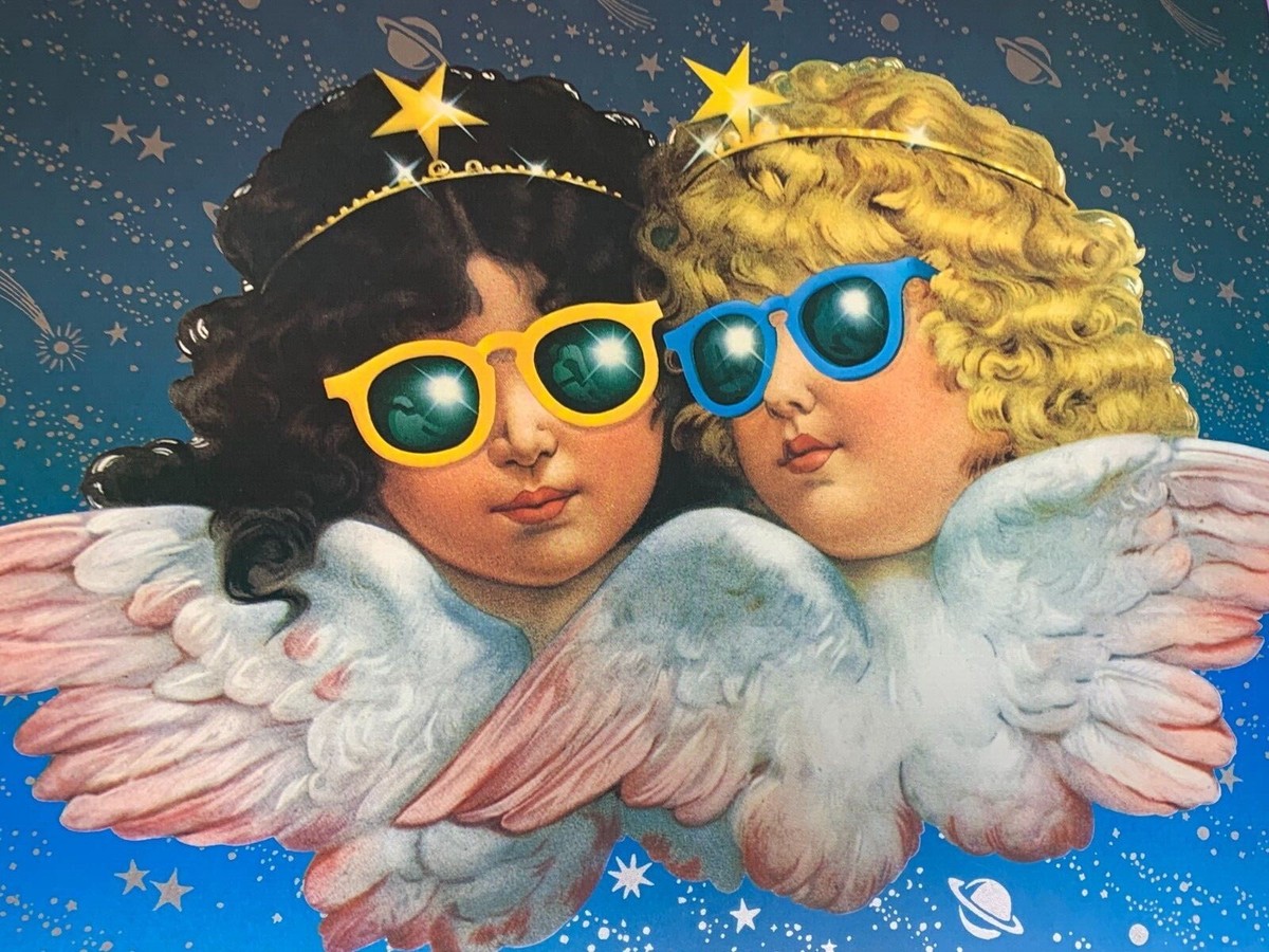 FIORUCCI ANGELS 1980's VINTAGE HIGH FASHION ORIGINAL POSTER MADE