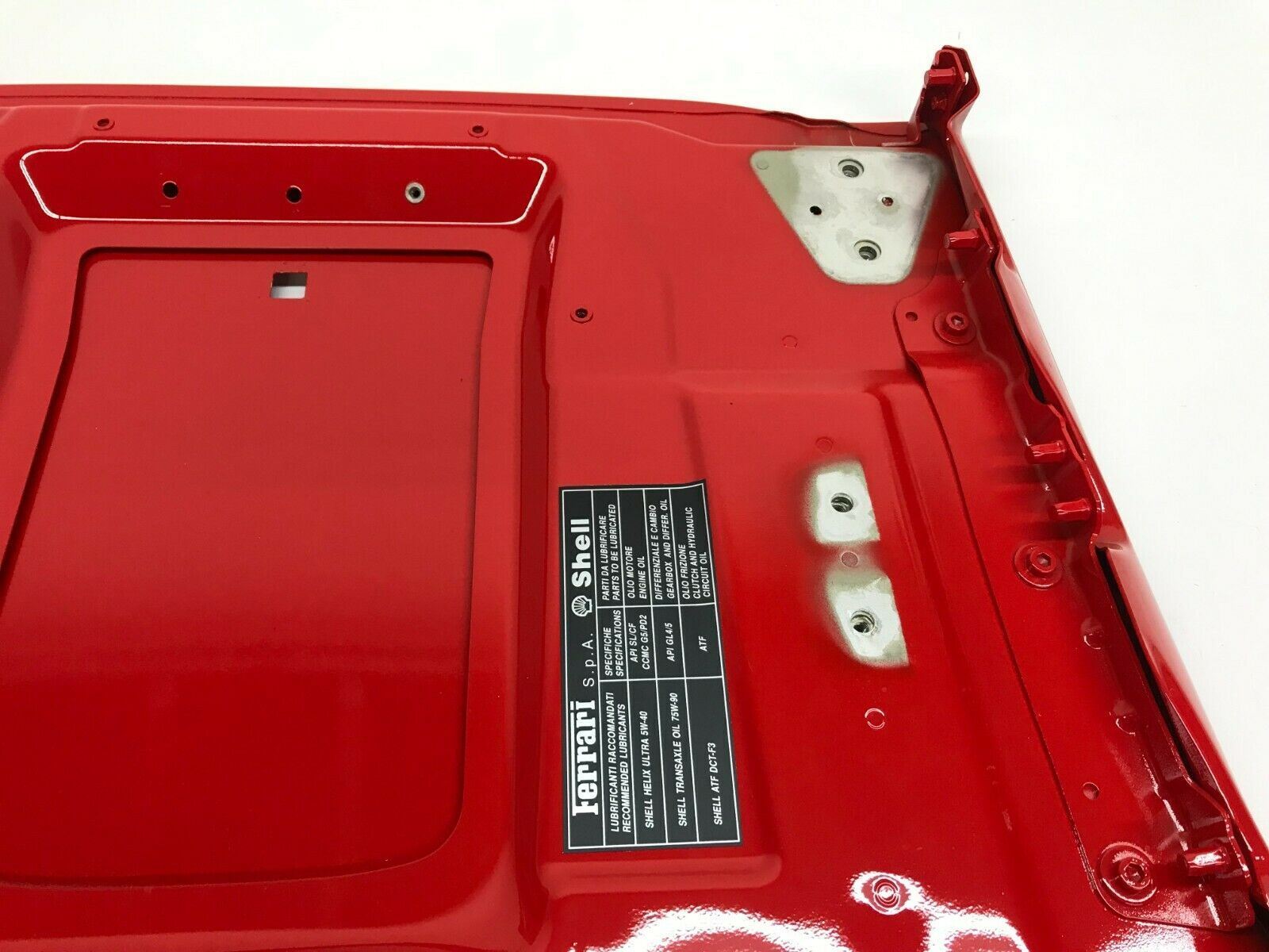 FERRARI 488 SPIDER REAR ENGINE LID BONNET REAR DECK LID COVER RED OEM 87413911