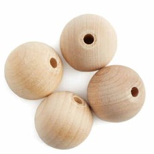 Bulk Package of 3000 Unfinished Wood 1" Round Beads