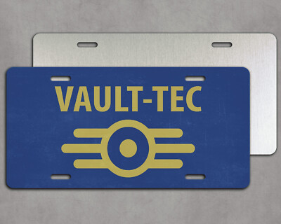 Vault Tec License Plate 6x12 | Car Gift | Aluminum UV Treated Graphic Plates
