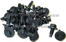 FITS FORD FITS MERCURY FENDER BODY UNDER HOOD TRUNK BOLTS BLK 5/16-18 25p (9530)