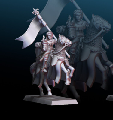 Lord of the Quest - Knight with Flag - Battle Standard