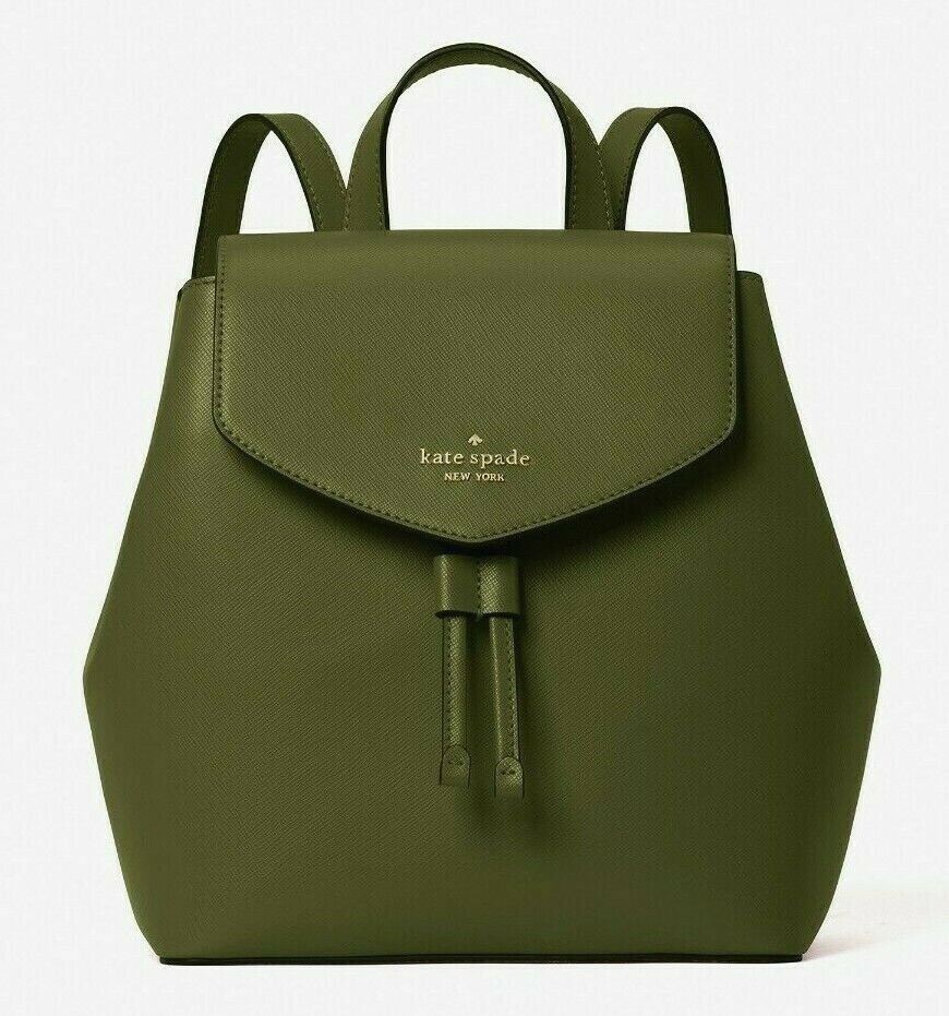 New Kate Spade Lizzie Leather Medium Flap Backpack Enchanted New Kate Spade Lizzie Leather Medium Flap Backpack Enchanted