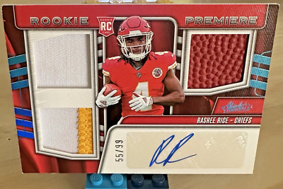 RASHEE RICE /99 Two-Color RPA 2023 Panini Absolute Spectrum Chiefs RC