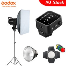 US Godox SK300II Studio Monolight Flash X3 Trigger BD-04 60x90cm Softbox Stand