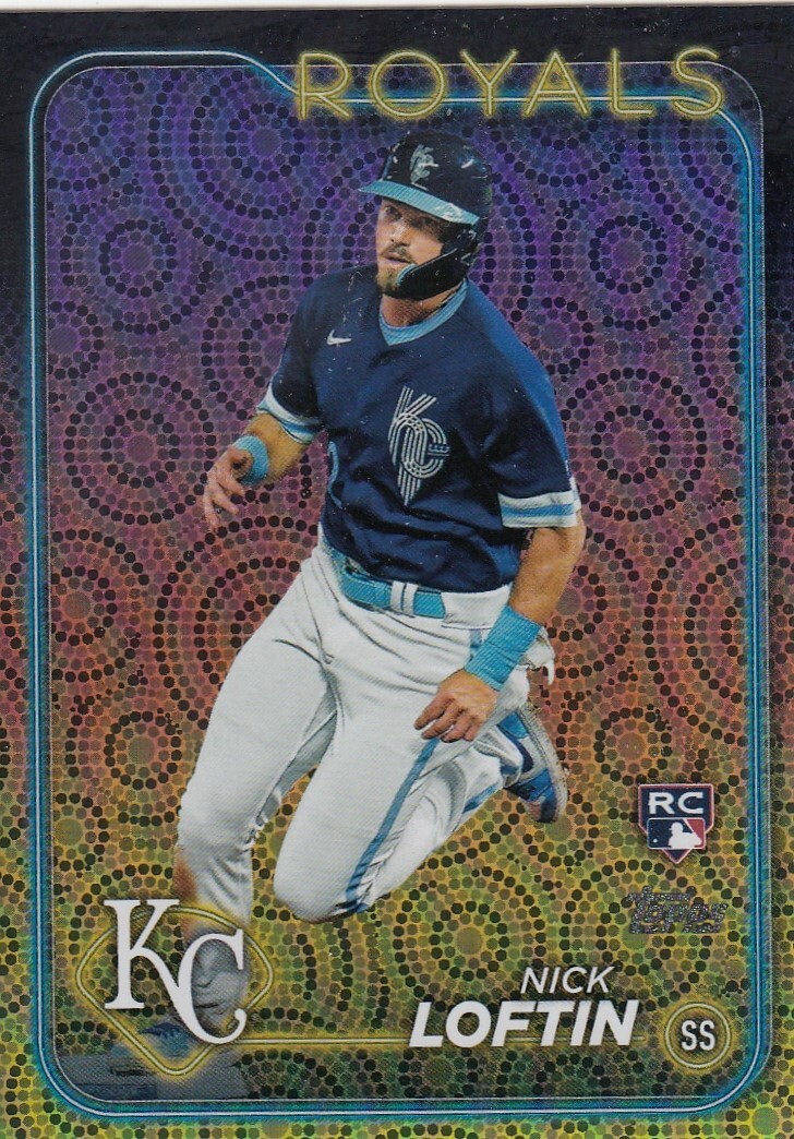 NICK LOFTIN TOPPS ROOKIE SUMMER HOLIDAY FOIL PARALLEL RC ROYALS #506 2024 24 S2