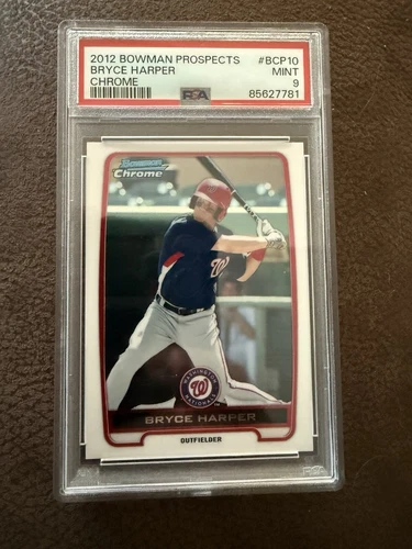 2012 Bowman Chrome Prospects #BCP10 Bryce Harper Rookie Card. PSA 9 MINT
