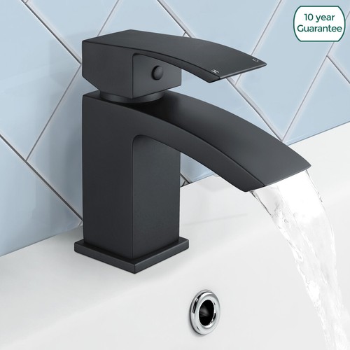Arke Bathroom Black Matt Sink Basin Mono Mixer Bath Filler Shower Brass Tap - Picture 24 of 58