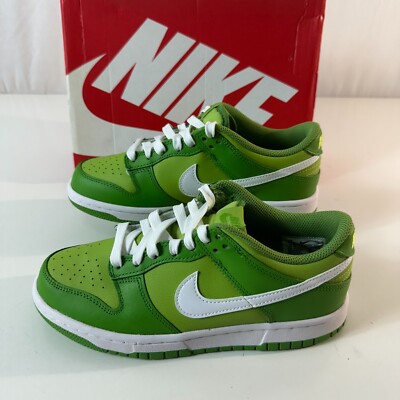 Nike Dunk Low Clorophyll Kermit Green Youth Boys Size 5.5Y
