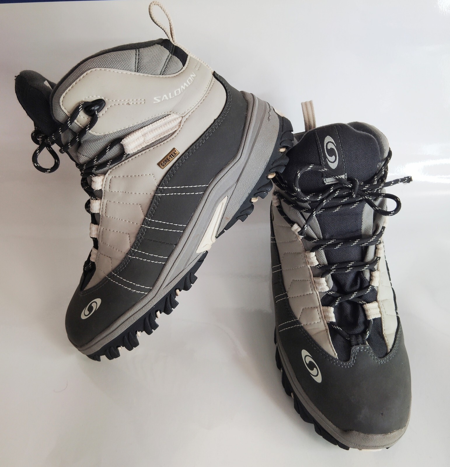 Scarpe da trekking donna Salomon Gore Tex Advanced telaio grigio nero taglia 8