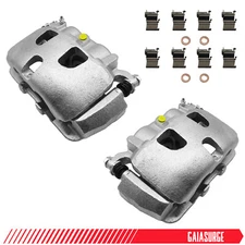 2-Pcs Front Disc Brake Calipers with Brackets for F-250 F-350 F-450 Super Duty