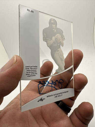 2015 Leaf Q Pure Autographs #PA-JK1 Jim Kelly Glass Auto HOF - Picture 6 of 6