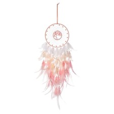 Dream Catcher Pink Handmade Feathers Dream Catcher Wall Decor Hanging Ornament