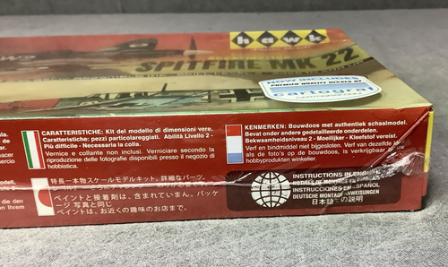 Vintage Hawk Spitfire MK 22 & Messerschmitt BF 109G Model Kit - 1/72 Scale - NIB - Picture 3 of 8