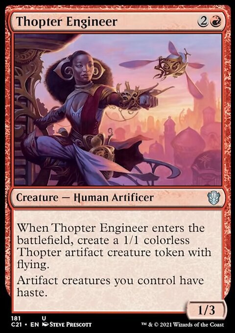 MTG Magic the Gathering Thopter Engineer (181/465) Commander 2021 LP