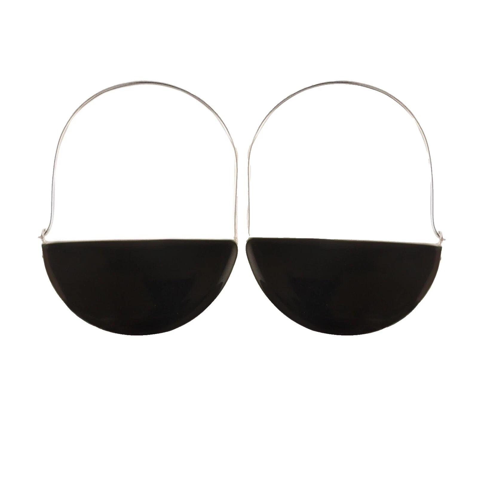 Black Onyx Hoop Fashion Earrings