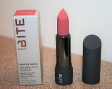 Lápiz labial mate Bite Beauty Power Move SUGAR BUNS rosa desnudo 0,14 oz tamaño completo