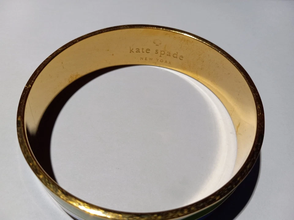 Kate Spade Take A Chance Bangle Bracelet - Blue/Green  Stripe- Nice ! - Image 2 of 3