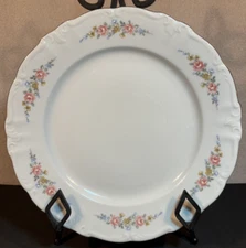 Winterling 10-1/4" Materling Dinner Plate Bavaria Germany Flowers Gold Scalloped