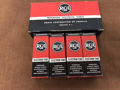 4 Miniature Electron Tubes - RCA Model 12A47 NEW