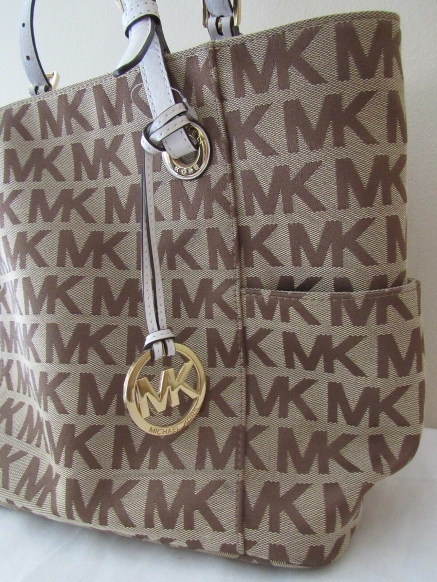 MICHAEL KORS トートバッグ ホワイト/ブラウン マイケルコース MICHAEL KORS バック （ホワイト