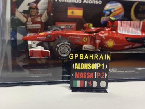 Pitboard 1:43 (Pizarra F1) /Fernando Alonso (Ferrari) 2010 / Bahrain GP - Bild 2 von 4