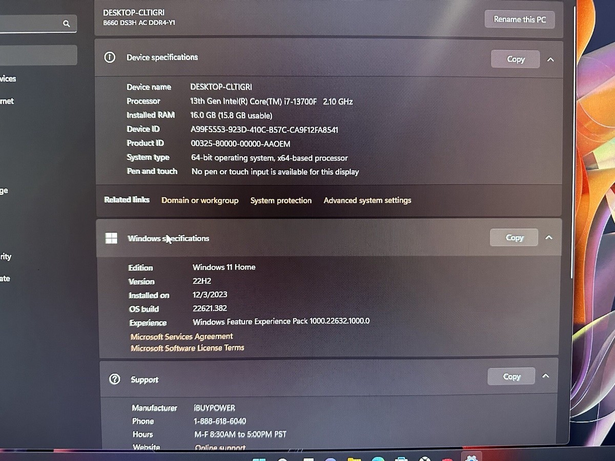 バービー iBUYPOWER Y40 i7-13700F Nvidia 3060 16GB 1TBSSD NVMe Gaming