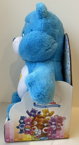 Care Bears & Cousins Champ Bear 15" Plush Blue Trophy Cup Just Play 2016 NEW - Picture 3 of 12