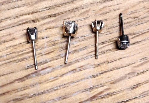 1.25 TW CT. Real Diamond 14K Earrings - Picture 3 of 4