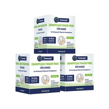 3x Canosept Zahnpflege Finger-Pads 50 St&uuml;ck f&uuml;r Hunde Ges.150 St. (0,19&euro;/1Stk)