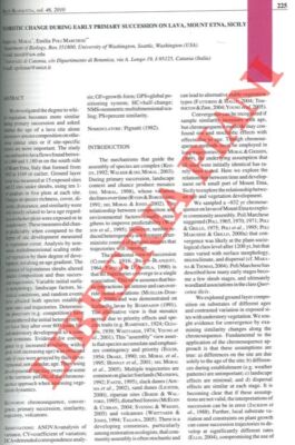 DEL MORAL Roger - POLI MARCHESE Emilia - Floristischer Wandel während der frühen Vorwahlen
